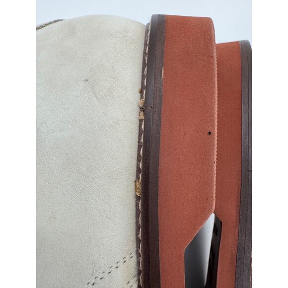 Alan Payne Buck II 10.5M Mens Suede Lace-Up Dress Shoes In Beige Made In Brazil - Picture 8 of 11